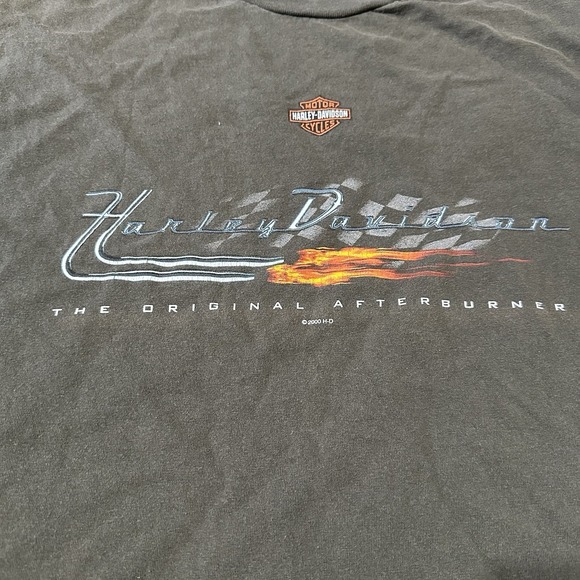 Vintage Harley Davidson T Shirt Flames GERMANY DEALER Sz XXL MEGA RARE - Picture 2 of 5